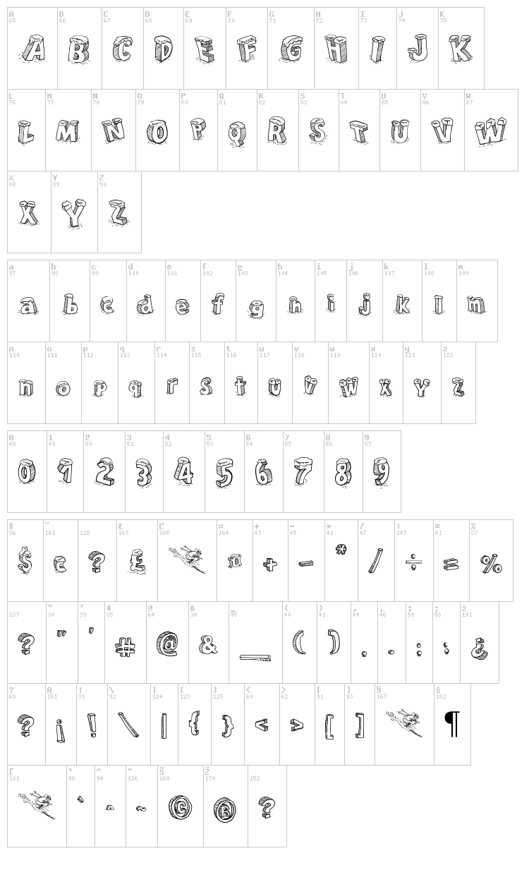 Cartoon Blocks Christmas font map